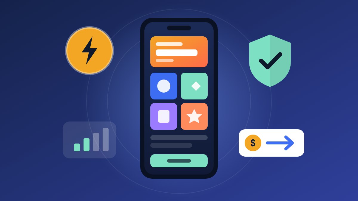 Смартфон с быстрым мобильным интерфейсом платформы, защитой данных и мгновенными выплатами
